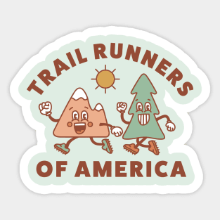 Trail Runners of America Retro Style Vintage Running Graphic Sticker